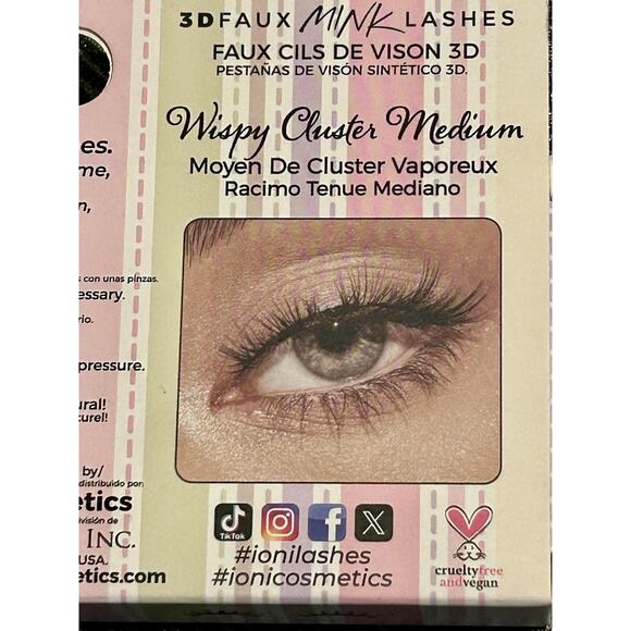 ~NIB~Ioni Natural Lite & Medium Wispy Lightweight 3D Faux Mink Lashes👁️Lot Of 3 - Picture 9 of 9